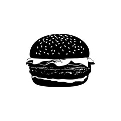 Burger Vector Silhouette
