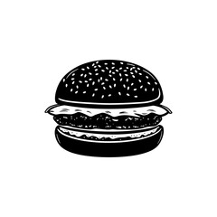 Burger Vector Silhouette