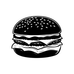 Burger Vector Silhouette