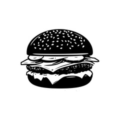 Burger Vector Silhouette