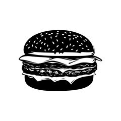 Burger Vector Silhouette