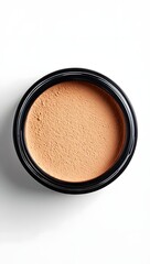 Buy loose face powder for setting makeup and reducing shine with black container on white background