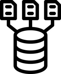Data files icon with line and simple style