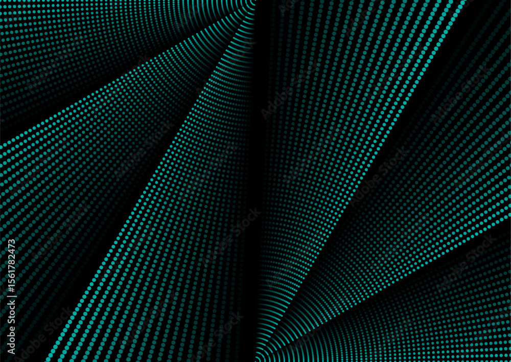 Poster bright blue minimal dotted lines abstract futuristic tech background. vector digital art glow design