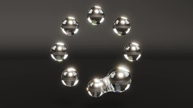 metaballs water circle round able to loop endless