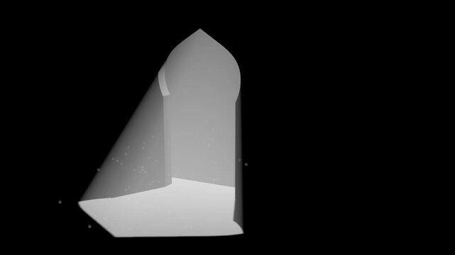 light through the doors in a muslim mosque