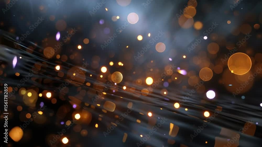 Poster glowing bokeh lights: a captivating image displaying a shimmering array of bokeh lights against a da