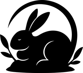 sillhouette of curled up rabbit.eps