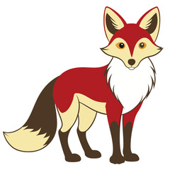 Fototapeta premium Cute Cartoon fox animal design
