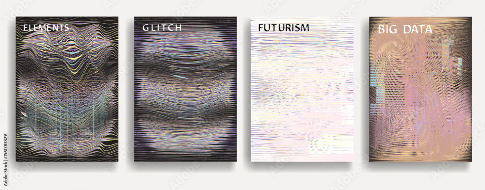 Poster abstract flow lines background . wavy stripes . striped linear pattern . poster collection with smoo