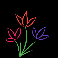Flower vector illustration 
