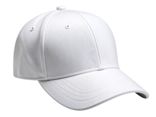 Fototapeta premium Plain White Baseball Cap – Isolated Apparel PNG 