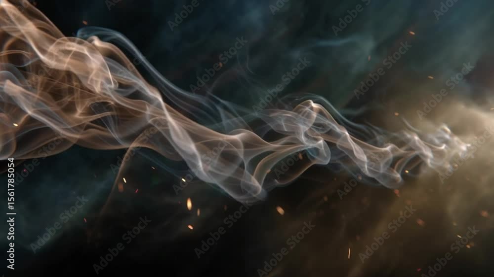 Poster abstract swirling smoke: a mesmerizing abstract image capturing a dynamic dance of swirling smoke, w