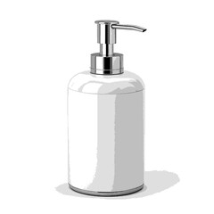 Obraz premium White Soap Dispenser Bottle Chrome