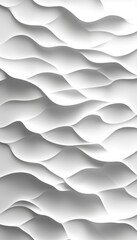 Elegant Monochrome 3D Texture of Gentle Waves, Abstract Pattern for Modern Graphic Design Use