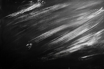 Hand-drawn chalkboard texture with soft eraser smudges, realistic black and white effect, white background