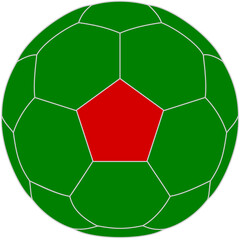 Soccer ball of Bangladesh flag