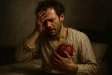 a man with a naked heart