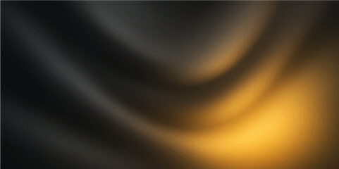 Bold abstract waves with golden glow and dark textured gradient depth background