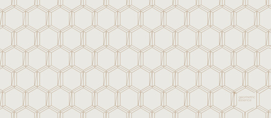 Fototapeta premium Beige honeycomb pattern background with geometric design, neutral backdrop, modern wallpaper
