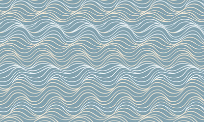 Minimalist Wavy Lines Seamless Pattern in Muted Colors
