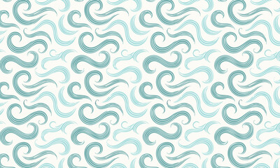 Elegant Calligraphic Swirls Seamless Pattern