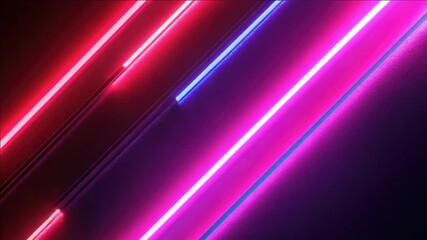 Red and blue neon lights in a bar, creating an atmosphere of energy and modern elegance.