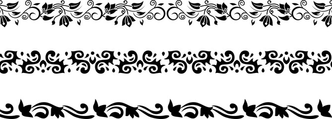 Vintage retro elegant ornament design elements set