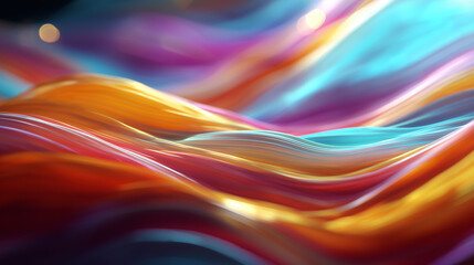 Abstract Colorful Light Flow with Gradient Background