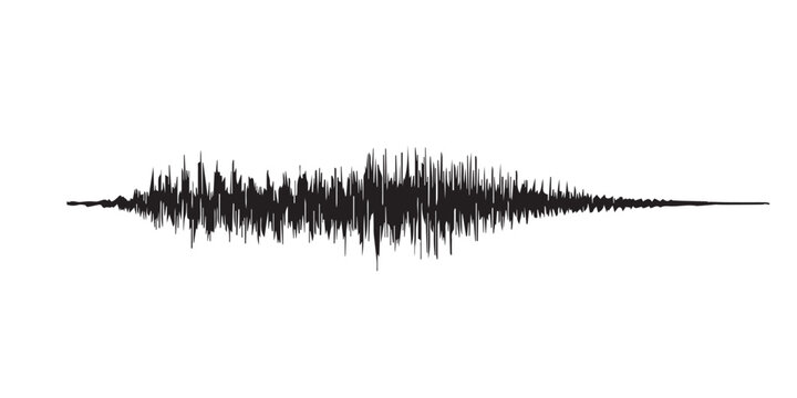 Audio waveform visualization showing a sound's frequency and amplitude over time.
