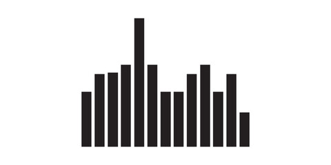 Bar graph illustrating data distribution.
