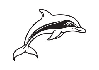 Dolphin Silhouette, Dolphin Vector, Dolphin Icon Illustration