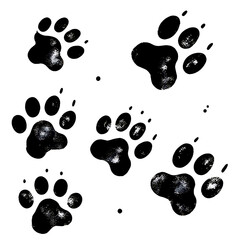 "Seamless Dog Paw Print Pattern – Vector Illustration of Animal Footprints for Backgrounds and Pet-Themed Designs"

