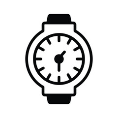 Catch a sight of this modern glyph icon of wristwatch