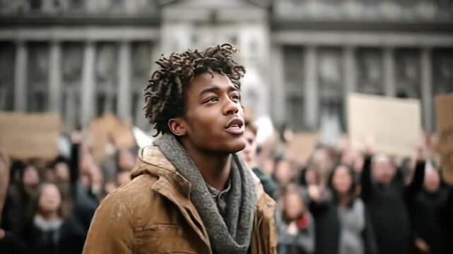 Student protest against government policies, representing the youths role in advocating for change and justice