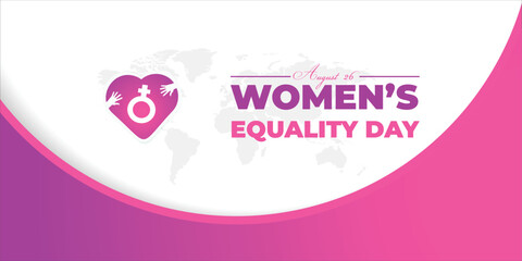 Women's Equality Day. August 26. Holiday concept. Template for background, banner, card, poster with text inscription. Vector EPS10 illustration.
