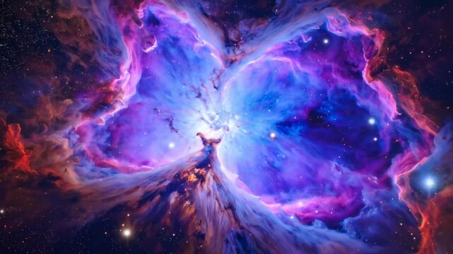 Colorful Space Nebula With Deep Colors