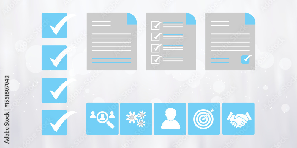 Aufkleber website design template featuring vector icons, buttons, and other ui elements for business internet