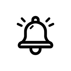 simple bell reminder notification vector icon