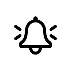 simple bell reminder notification vector icon