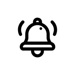 simple bell reminder notification vector icon