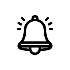 simple bell reminder notification vector icon