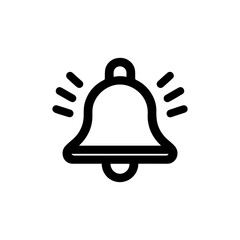 simple bell reminder notification vector icon