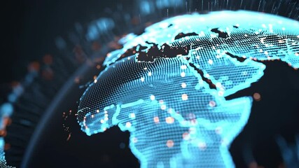 Global stock market and data visualization with graphs and digital globe displays trading trends - Powered by Adobe