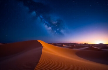 Naklejka premium sunset in the desert