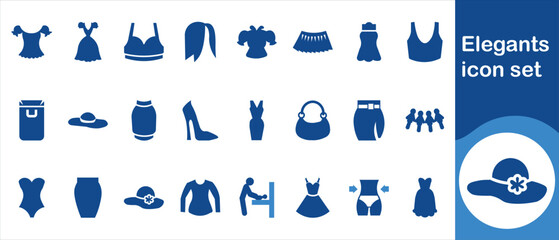 Elegant icon set, dad, clothing, holiday, modern, design template, silk, men's fashion, men's, mockup, stylish, classic, blue, luxury, accessories, gentleman, neckwear and more