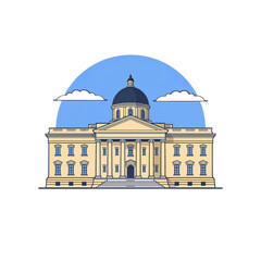 Obraz premium Elegant Illustration of a Classic Government Building