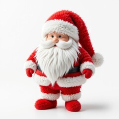 a cartoon Santa clause standing isolated on white background. Christmas Cheer and Festive Celebration