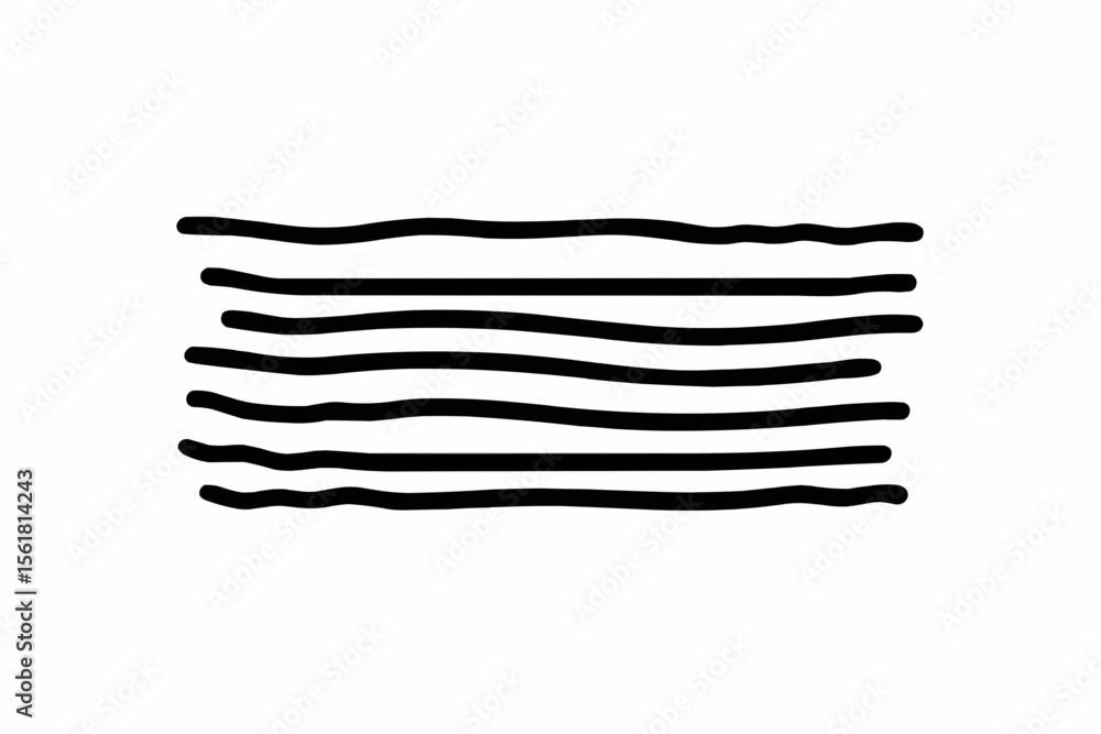 Poster A visual representation of multiple horizontal black lines arranged parallel to each other on white background