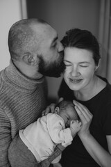 Tender Family Moment with Newborn